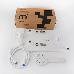 Смеситель для ванны с длинными изливом, белый матовый, Rora, Milardo, RORWT00M10