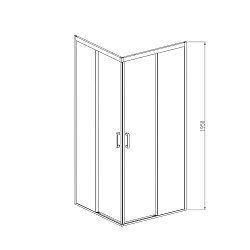 Душевой уголок Soft VSS-3SO900CLB, 900*900, черный, стекло прозрачное , , шт