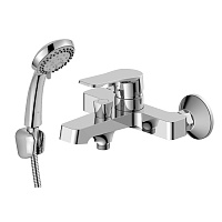 DR23 Смеситель для ванны с коротким изливом, поворотный переключатель, хром
