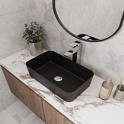 Corpa Nera Grossi/Гросси 48 раковина накладная, черный матовый