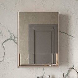 Шкаф зеркальный Gleam 60.1D, амарок /дуб вотан