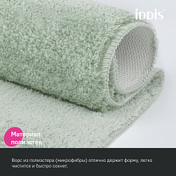 Коврик для ванной комнаты, 50x80, микрофибра, светло-зеленый, IDDIS,