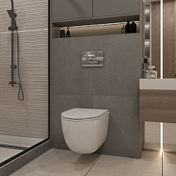 Corpa Nera Paganini/Паганини  клавиша смыва, двойной смыв, хром глянец