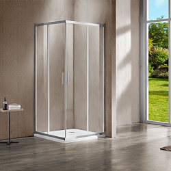 Душевой уголок Garda VSS-1G1012CL, 1200*1000, хром, стекло прозрачное, , шт