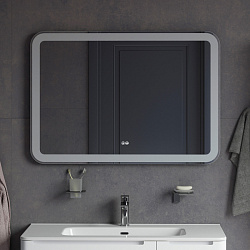 Зеркало "Lucia Led" 550х800 с часами, ЗЛП109