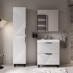 Пенал напольный Geometry 40 белый