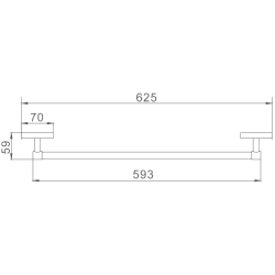 Держатель для полотенец 500 мм, хром HB1901