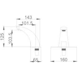 Смеситель для раковины сенсорный черный HB523-7