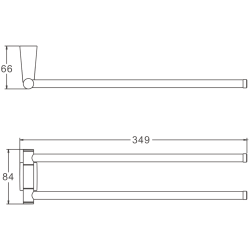 Держатель для полотенец, хром B91112