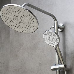 ORTUS Душевая система с верхним душем Ø25 см,  регулируемая высота 1,07~1,67м, латунь/хром, LM11360C