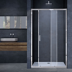 Душевая дверь Alpha VDS-3AL120CL, 1200, хром, стекло прозрачное, , шт