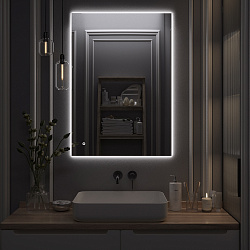 Зеркало/LED-подсветка (70см*100см) сенсор.выключатель Sirius/AQUA DE MARCO