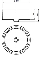 Акватон Раковина MILA накладная круглая 400