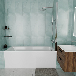 Ванна акриловая Vincea VBT-2G170-FR с каркасом 1700*700*470, пристенная, цвет белый, , шт