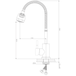 Смеситель для кухни, нержавеющая сталь HB73304