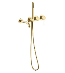 Смеситель для ванны Groove VBTW-4G1BG, встраиваемый, брашированное золото, , шт