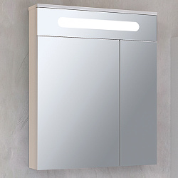 Зеркальный шкаф/белый/с подсветкой(65см)Olivia/AQUA DE MARCO