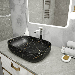 Corpa Nera Viotti/Виотти  60 раковина накладная, artceramic, черный мрамор