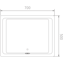Зеркало LED 700*500 мм, HB664