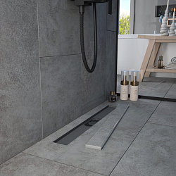 Corpa Nera Salieri/Сальери душевой трап 60 см под плитку с гидрозатвором