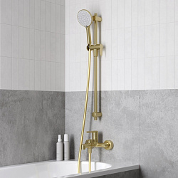 Смеситель для ванны, золотой матовый, Aiger, IDDIS, AIGMG00i02WA