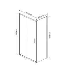 Душевой уголок Garda VSR-1G1015CLG, 1500*1000, брашированное золото, стекло прозрачное, , шт