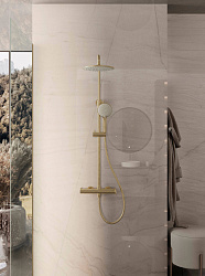 Душевая стойка Rondo VSFS-1R0BG без излива, брашированное золото, , шт