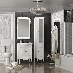 Пенал Opadiris Брунелла, цвет белый матовый, правый