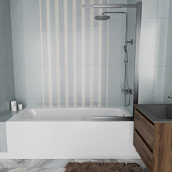 Ванна акриловая Vincea VBT-2S180-FR с каркасом 1800*800*430, пристенная, цвет белый, , шт