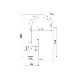 Смеситель для кухни с каналом для фильтрованной воды, Pure, IDDIS, PURSBFJi05