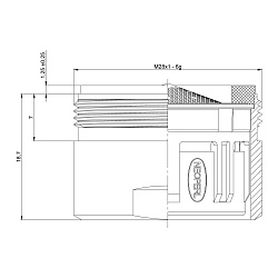 Аэратор NEOPERL CASCADE  D M28, внутренний, Ø28, блистер (Германия)