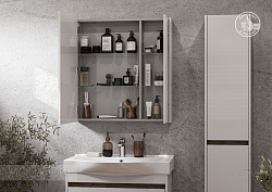 Зеркальный шкаф Нортон 80, белый