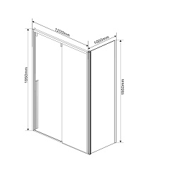 Душевой уголок Lugano VSR-1L1012CL-1, 1200*1000, хром, стекло прозрачное, , шт