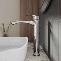 Смеситель для умывальника, глянцевый хром, Rora, Milardo, RORSB01M01