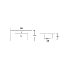 Раковина VBS-13980 керамическая, цвет белый, , шт