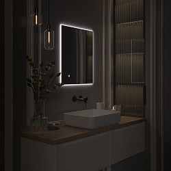 Зеркало/LED-подсветка (50см*60см) сенсор.выключатель Sirius/AQUA DE MARCO