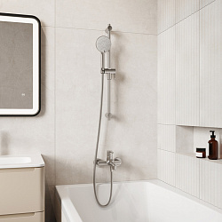 Cмеситель для ванны, хром матовый, Aiger, IDDIS, AIGBC00i02WA