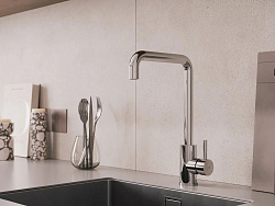 Смеситель для кухни COMO с п-образным изливом хром