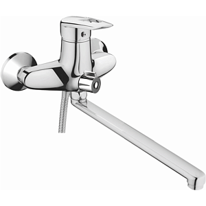 Смеситель для ванны, длинный излив, латунь, хром HB2207