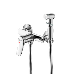 ORTUS Смеситель настенный с гигиеническим душем, латунь/хром, LM11318C