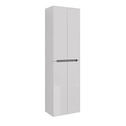 Пенал Lemark BUNO 50 см подвесной/напольный, 4-х дверный, цвет планки: Серый, цвет корпуса, фасада: