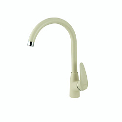 "LINARA" LM0405 смеситель для кухни с высоким поворотным изливом, цвет: шампань