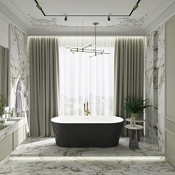 Corpa Nera Bonini/Бонини ванна акриловая отдельностоящая 170х80х58, розовый матовый