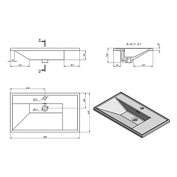 Раковина белая встраиваемая, 9080 TL