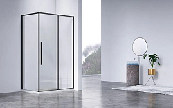 Душевой уголок Slim-N VSR-4SN9011CLB, 1100*900, черный, стекло прозрачное, , шт