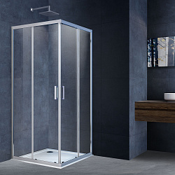 Душевой уголок Alpha VSS-3AL800CL, 800*800, хром, стекло прозрачное, , шт