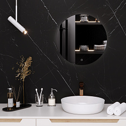 Зеркало/LED-подсветка/круглое (50см)/сенсор.выключатель Milan/AQUA DE MARCO