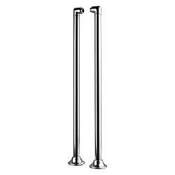 Комплект колонн 2 шт. для установки смесителя на пол ванны, высота 86,4 см, латунь/хром