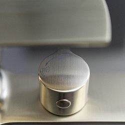 URSUS Смеситель для ванны с коротким изливом,  поворотный переключатель, латунь/брашированное светло