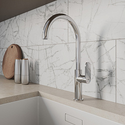 Смеситель для кухни, глянцевый хром, Meal, Milardo, M01SBJHM05